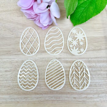 Cream easter eggs small - set of 6