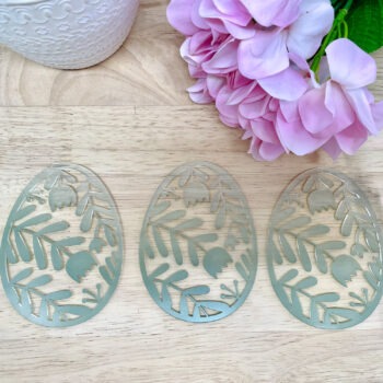 Large floral eggs - set of 3