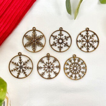 Christmas round snowflakes