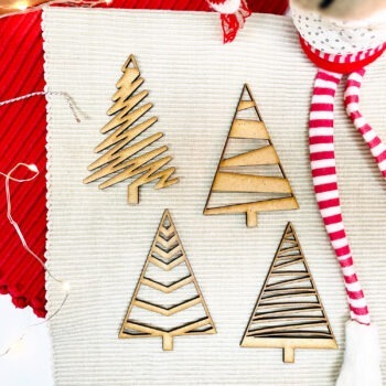 Gift tags - Christmas trees Large