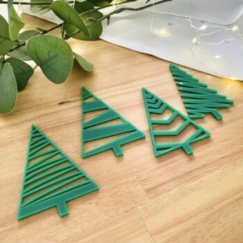 Gift tags - Christmas trees Large